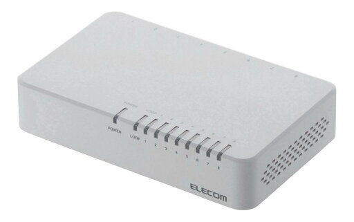 エレコム スイッチングハブ 8ポート 10/100Mbps AC電源 EHC-F08PA-B エレコム スイッチングハブ 8ポート 10/100Mbps AC電源 EHC-F08PA-B