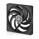 ARCTIC P14 Slim PWM PST - PCファン、140mmケースファン、PWMシェアリングテクノロジー(PST)、圧力最適化、静音モーター、コンピューター、エクストラスリム、150~1800RPM - ブラック(2)