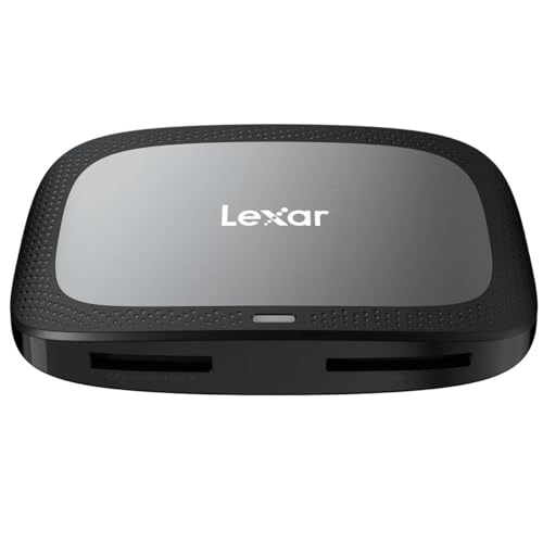 Lexar Professional CFexpress Type A / SD USB 3.2 Gen 2リーダー、CFexpress Type AおよびSD UHS-IIカード用に設計されており、高速USB 10Gbps転送速度(LRW530U-RNBNG)。 Lexar Professional CFexpress Type A / SD USB 3.2 Gen 2リーダー、CFexpress Type AおよびSD UHS-IIカード用に設計されており、高速USB 10Gbps転送速度(LRW530U-RNBNG)。