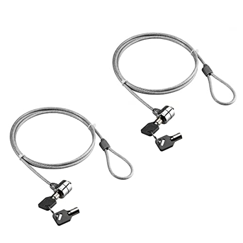 NUZAMAS ケーブル ラップトップ ロック - 2 キー - カット耐性ケーブル - 長さ 1.2m - セキュリティ ノートパソコン ケーブル ロック - ビジネス、オフィス、家庭に最適 NUZAMAS ケーブル ラップトップ ロック - 2 キー - カット耐性ケーブル - 長さ 1.2m - セキュリティ ノートパソコン ケーブル ロック - ビジネス、オフィス、家庭に最適