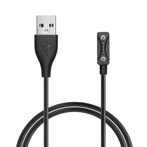kwmobile 充電ケーブル Polar Ignite 3 / Pacer/Pacer Pro対応 USB充電器 - スマートウォッチ スペア チャージャー 黒色