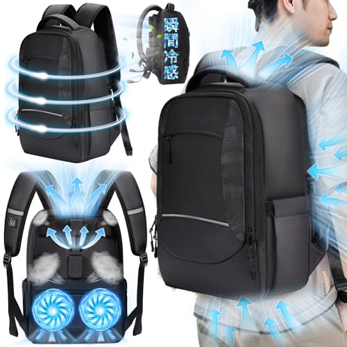 [PARALLEL MOMENT] ファン付きリュック 空調バックパック 背中の汗や蒸れ対策 扇風機付きリュックサッ..