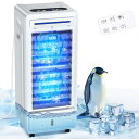 冷風機 冷風扇【2025夏新販売 デュアルファン設計&強冷感up】 冷風扇風機 超音波式ミスト 熱中症と暑さ対策 左右自動60°上下手動120° 3つモード&6段階風量 24H切タイマー 雰囲気タイト 60w省エネ リモコン&LEDパネル操作 自動消灯 40db静音