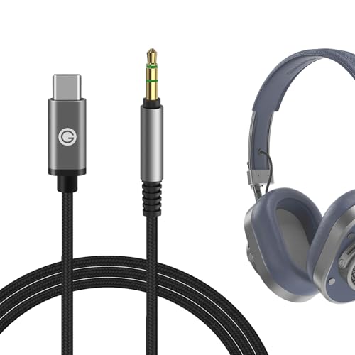 Geekria ケーブルナイロン編組 USB-C Digital to Audio 互換性 オーディオコード マスターアンドダイナミック M & D Master & Dynamics MW65 MW50+ MH40 MG20, ジェイビーエル JBL Tour ONE M3, ブイモーダ V-M0DA Crossfade LP2