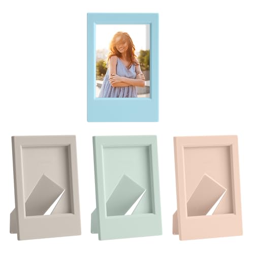 kwmobile 4x 写真立て フォトフレーム チェキ用 - フォトスタンド チェキフィルム インスタントカメラ ..