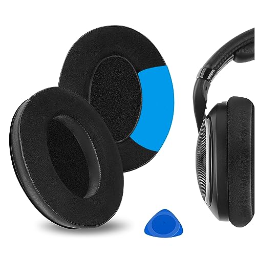 Geekria イヤーパッド Sport 互換性 パッド ゼンハイザー Sennheiser HD598, HD598SE, HD598CS, HD598SR, HD595, HD599, HD599 SE ヘッドホンに対応 パッド イヤー/イヤーカップ (冷却ジェル/ブラック)(2)