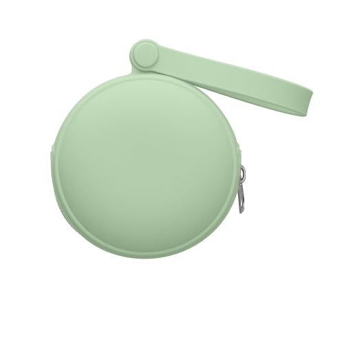 kwmobile イヤホンケース in-ear Headphones対応 ケース - ポーチ 小物入れ シリコン 8 x 8 cm パステルグリーン