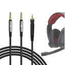 Geekria ケーブル 互換性 オーディオコード ゼンハイザー Sennheiser Game One, Game Zero, PC 373D, GSP 500, GSP 600 ヘッドホンケーブル、デュアル 3.5mm Y スプリット アダプター - 2.5mm 交換用ステレオ ケーブル 1.7m