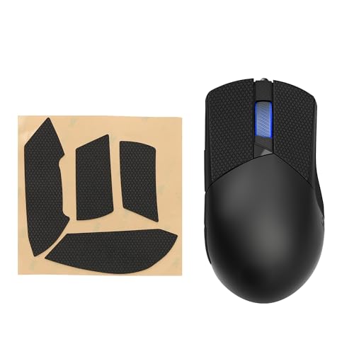 kwmobile マウスグリップ ASUS ROG Gladius III対応 グリップテープ - 滑り止め カット済 厚さ0.5mm 黒色