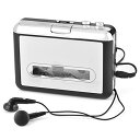 カセットプレーヤー ポータブル ヘッドホン付 テーププレーヤーオーディオ カセットから MP3 コンバーター ヘッドフォン付き キャプチャーオーディオ音楽プレーヤー 古いミックステープ用のプラグアンドプレイ設計