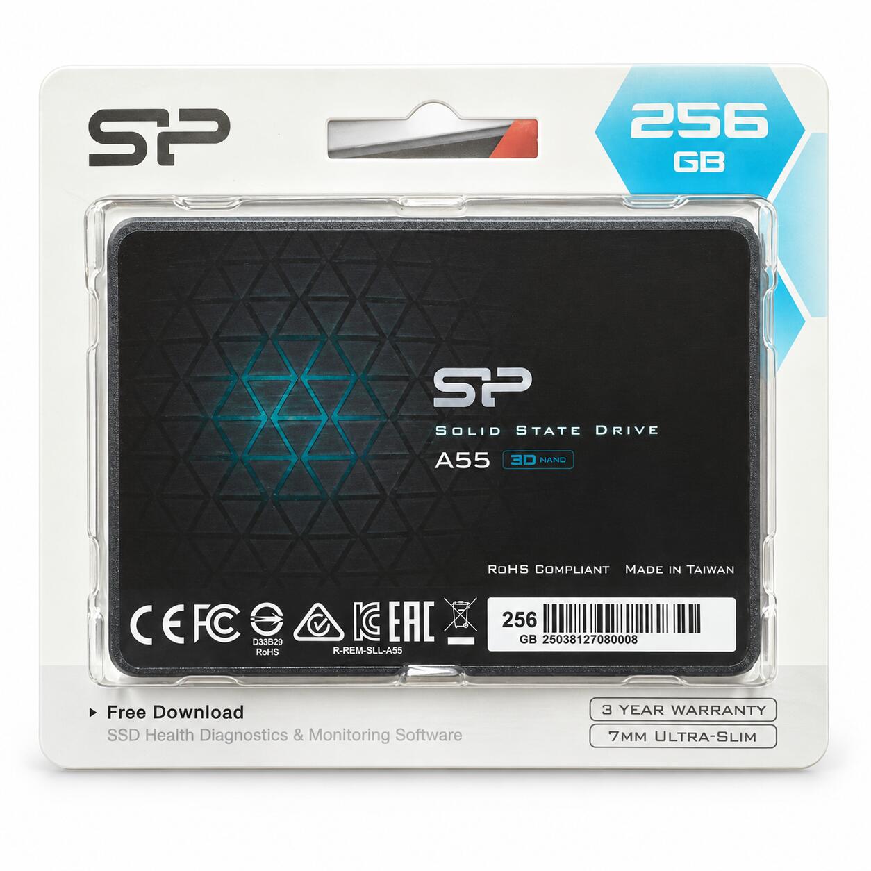 【新品未開封】シリコンパワー A55 内蔵SSD 256GB 2.5インチ SATA SP256GBSS3A55S25