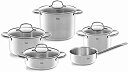 フィスラー (Fissler) 鍋セット サンフランシスコ セットC 中身が見えるガラス蓋と便利な目盛り付き シルバー 040-113-05-000