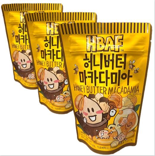 【韓国限定】ハニーバターマカダミア 130g ×3 おつまみ ナッツ 韓国 食品 人気 お菓子 お土産 (3個)