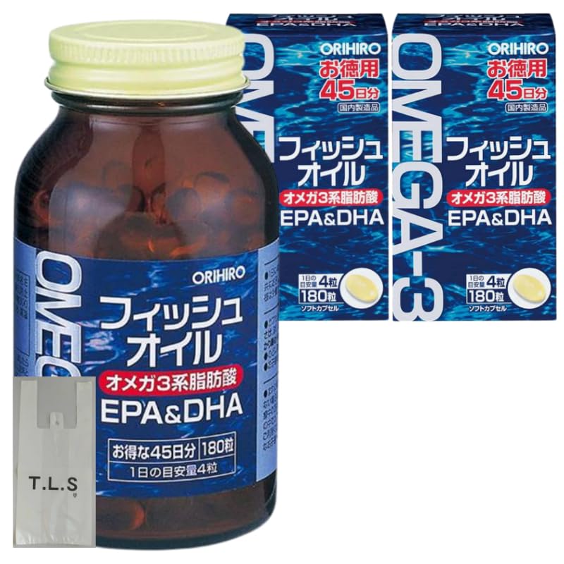 【2個＋特製袋】オリヒロ フィッシュオイル (EPA/DHA) 180粒 [EPA・DHA] (2個)