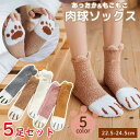 もこもこ ルームソックス 5足セット 猫 ネコソックス かわいい 肉球 ねこ 猫 あったか 冷え取り 靴下 防寒 暖かい 可愛い くつ下 ソックス 送料無料 ギ...