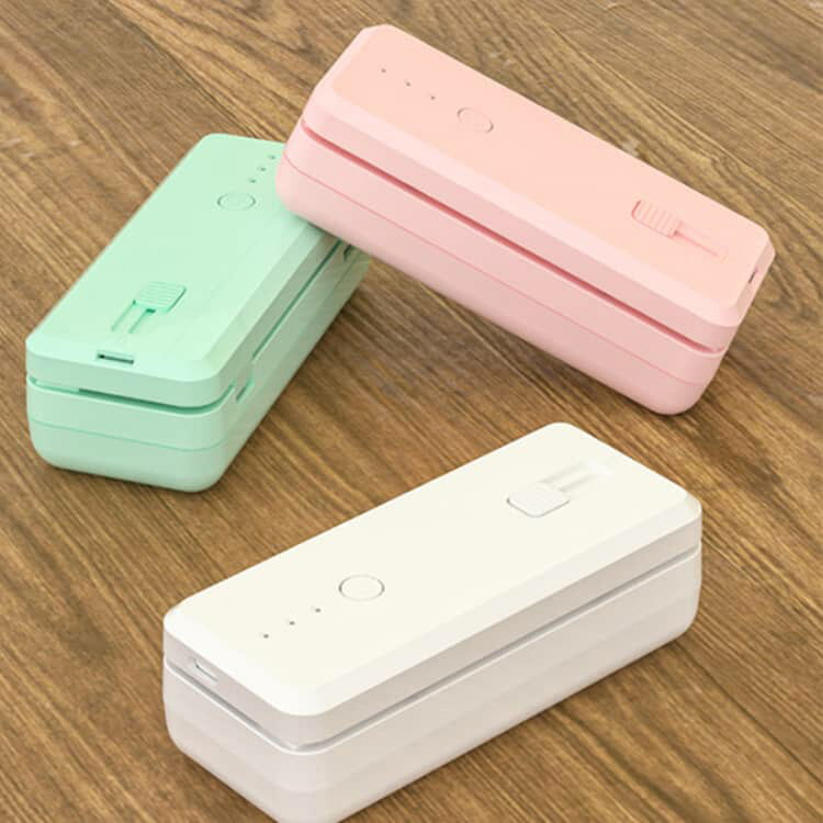 3段階モード 密封保管 マグネット 10cm フードシーラー シーラー 充電式 お菓子 圧...