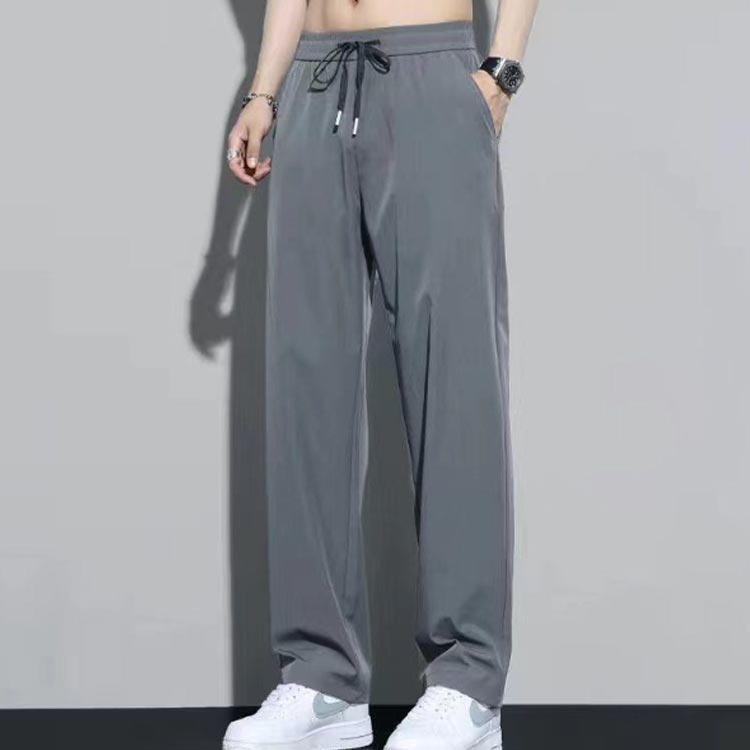 メンズ 夏 ジョガーパンツ 薄手 ワイドパンツ ストレートパンツ カジュアル ージーパンツ 涼しい ストレッチ スラックス パンツ ウエストゴム 冷感パンツ 通勤 スポーツ アウトドア ワイドパンツ ファッション