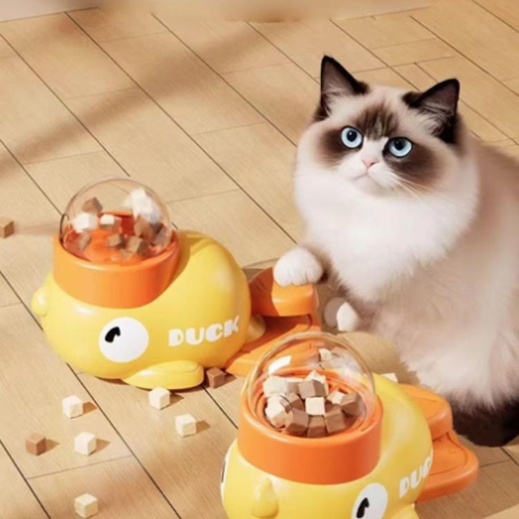 【2個セット】早食い防止 給餌器 猫 犬 知育玩具 アヒル 給餌おもちゃ スローフィ...