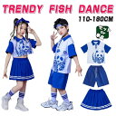ブルー ポロシャツ パンダ柄 ミニスカート チアガール キッズ ダンス衣装 子供服 可愛い 半袖 スカート 短パン ショーツ ギャル 女の子 男の子 カジュアル HIPHOP JAZZ 幼稚園 合唱団 応援団 発表会 舞台服 個性派 K-POP 演出服 練習着 団体服 ステージ衣装 110-180cm