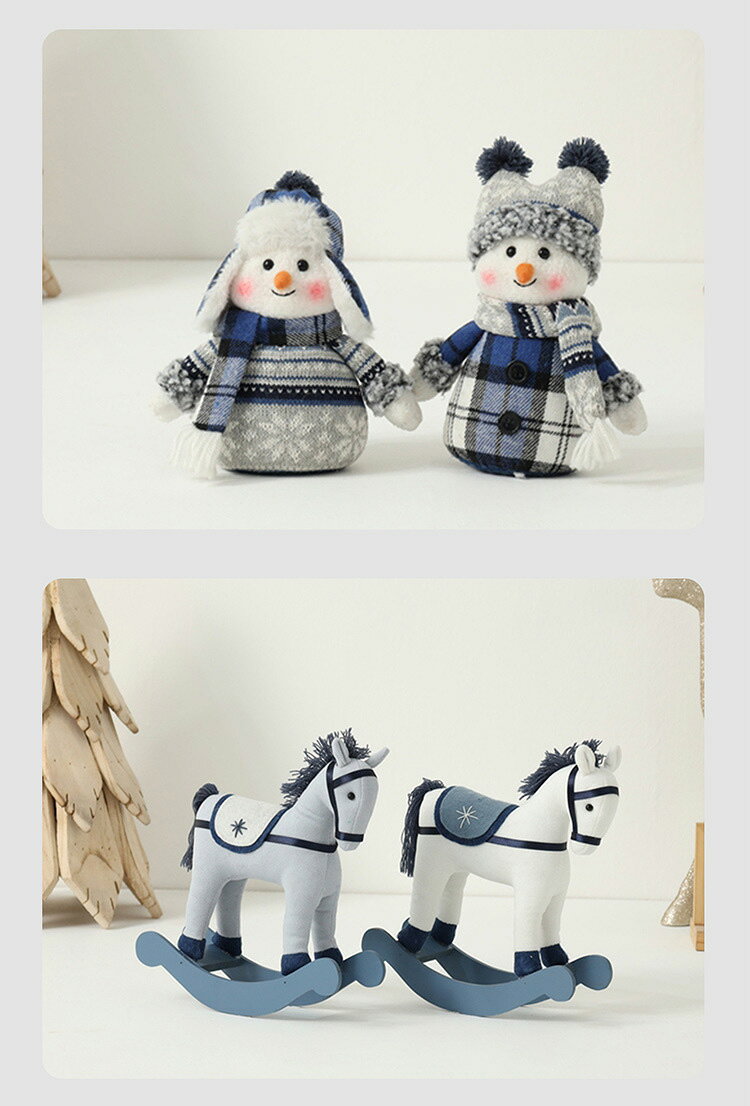 クリスマス ぬいぐるみ クリスマスオブジェ 雪だるまトナカイ くま ペンギン ヨーヨーホース 部屋装飾 お誕生日 プレゼント 置物の商品画像 3