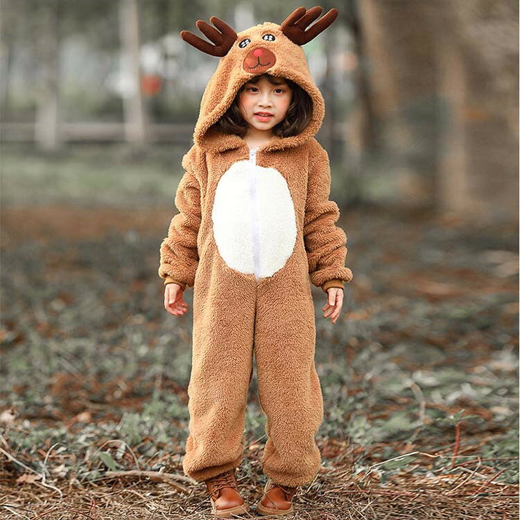 TRENDY FISHのサンタ 衣装 クリスマス コスプレ トナカイ 親子ペア お揃い ルームウェア 部屋着 クリスマスパジャマ ロンパース 子供 キッズ 女の子 男の子 大人 着ぐるみ サンタ服 コスチューム 衣装 サンタコス トナカイ フリース 大人用 ム ギフト 仮装 子供服 送料無料｜アングル2