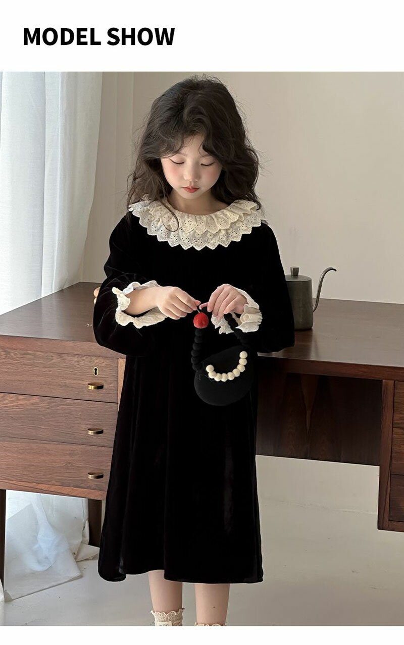 プリンセスドレスベル 女の子 結婚式 学生服 制服 長袖 制服風ワンピース 中学生 小学生 ピアノ 発表会 ワンピース プリンセス ドレス コスチューム 衣装 子供ドレス ブラック ジュニア 通学 入学式 卒業式七五三 お姫様 パーティー 大人も 可愛い 喪服 きれいめ お誕生日