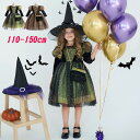 ハロウィン 衣装 子供 コスプレ 2点セット 魔女 魔法少女 魔法使い 精霊 妖精 女の子 長袖 ワンピース ドレス 膝丈 バッグ付き グリーン ブラウン 子供 変装 コスチューム 子供 イベントグッズ 仮装 お化け 変装 演出服 舞台服 文化祭 cos