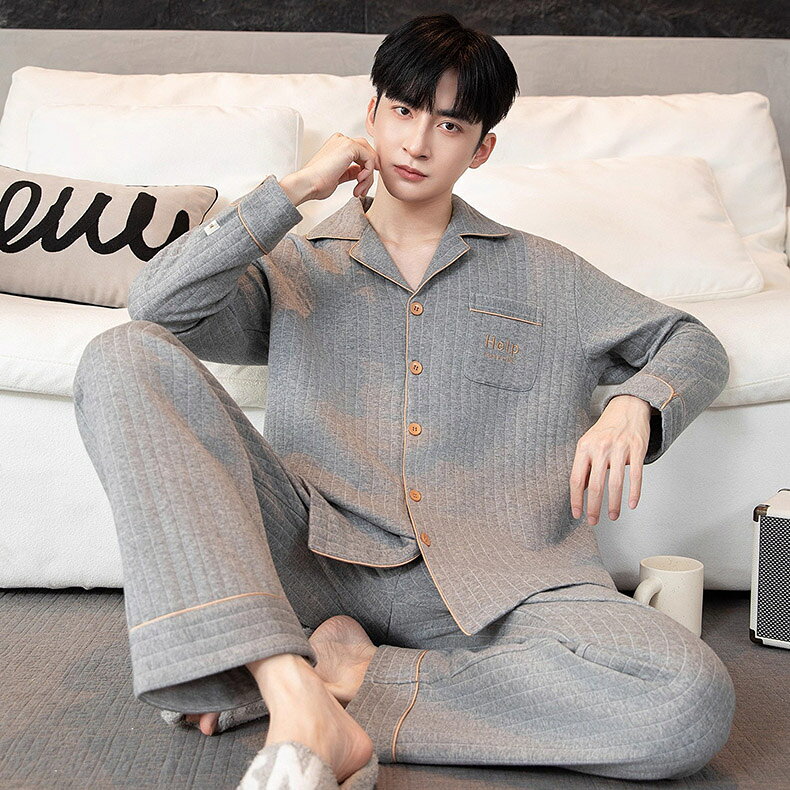 Rakuten - メンズ パジャマ ルームウェア 男性用 上下セット セットアップ 冬 長袖 部屋着 スウェット 大きいサイズ 暖かい 寝巻き 紳士用パジャマ お祝い ギフト 父の日 記念日 プレゼント ギフト おしゃれ L LL 3L 4L グレー ブラック ベージュ