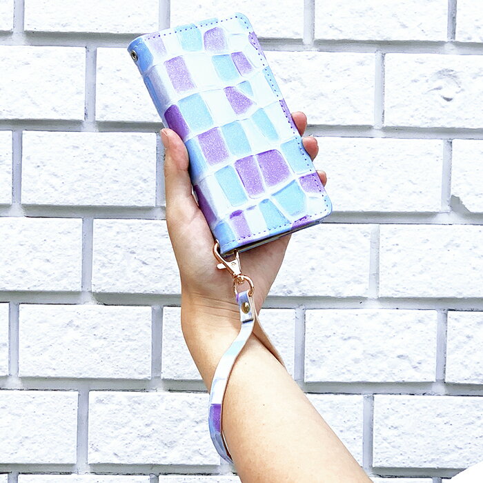 trendyimpact楽天市場店のストラップ 本革 ステンドグラス ナスカン付き 携帯ストラップ スマホストラップ レザー 落下防止 スマホケース レザーストラップ ショート ハンドストラップ 本革ストラップ 手帳型 手帳型ケース スマホカバー 革｜アングル3