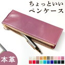 ちょっといい 本革 ペンケース 筆箱 レザー ペン入れ コンパクト スリム 文具 筆記用具 ふで箱 収納 革 牛革 高級 ペン ケース 本革