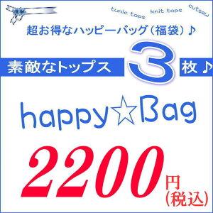 HAPPY☆BAG　素敵なトップス(長袖)3枚入って2200円 人気福袋　/　 レディース　ファッション　/　シンプル　/　トップス