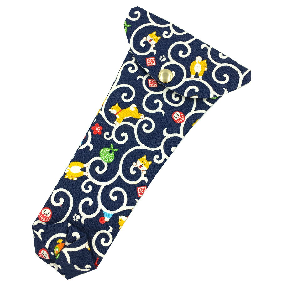 【 撥型撥入れ (小) 小紋 】バチ型カバー 津軽用 長唄用 民謡35匁用