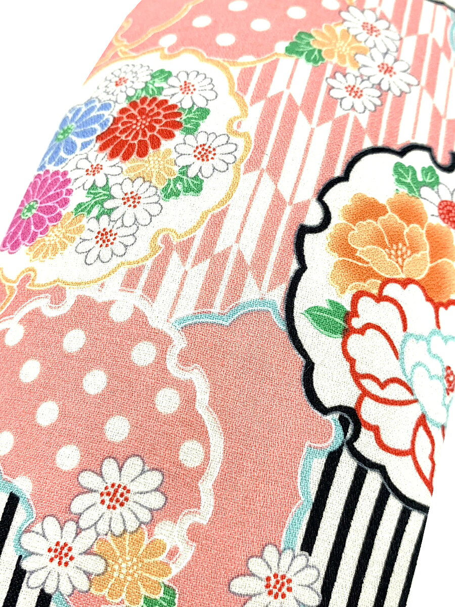 五厘大【 胴掛 小紋 (紐付) 】民謡三味線用 小唄三味線用 胴掛け 胴掛け紐付き 小紋柄