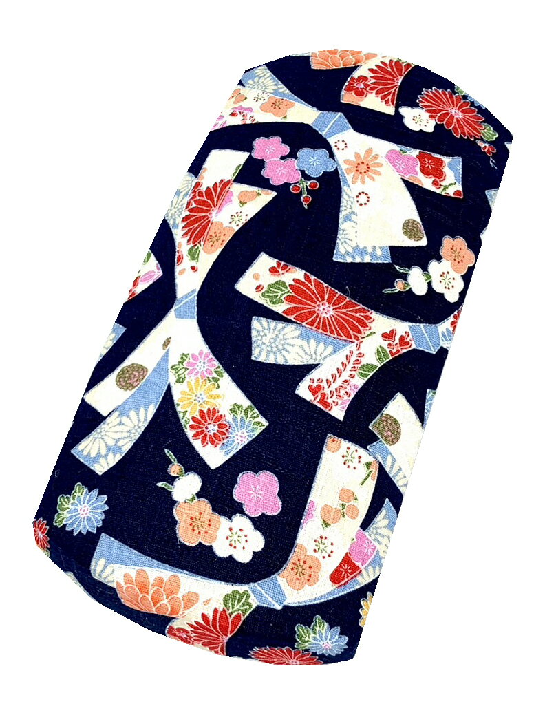 地唄三味線用【 胴掛 小紋 (紐付) 】胴掛け 胴掛け紐付き 小紋柄