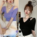 カットソー レディース Tシャツ カジュアル 半袖 トップス シンプル 大きいサイズ 春 夏 秋 薄手 サマーニット リブニット レイヤード 無地 ボタン タイ...