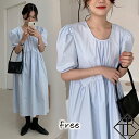 【6時間限定10%OFF!】ワンピース レディース ひざ丈 ワンピース カジュアル 半袖 大きいサイズ 春 夏 ワンピ Aライン ミドル丈 コットン 森ガール フェミニン ガーリー ナチュラル シック ゆったり お呼ばれ 旅