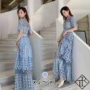 パーティードレス 結婚式 ドレス ワンピース レディース 二次会 お呼ばれ パーティー 大きいサイズ エレガント フォーマル マキシ丈 半袖 花柄レース 総レー...
