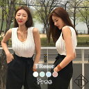 カットソー レディース Tシャツ ノースリーブ ロンT トップス シンプル 大きいサイズ 春 夏 秋 薄手 タンクトップ サマーニット ケーブル編み リブ ショ...