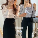 カットソー レディース Tシャツ 長袖 クラシカルブラウス トップス シンプル スクエアネック大きいサイズ 春 夏 秋 薄手 キチン と 感 きれいめ パフ ス...