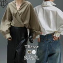【5%OFFクーポン配布】ブラウス レディース 長袖 シャツ 大きいサイズ トップス ブラウスシャツ シャツ スタンドカラー バルーンスリーブ 綿 キレイめ ナ...
