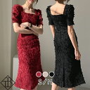 パーティードレス 結婚式 ドレス ワンピース レディース 二次会 お呼ばれ パーティー 大きいサイズ ミディアム ミディアムドレス 膝丈 膝下 エレガント フォ...
