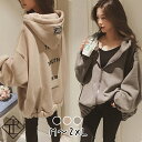 パーカー レディース トップス トレーナー スウェット スエット プルオーバー フード フーディー 大きいサイズ バックプリント ロゴ フード付き 長袖 ミディ...