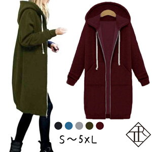 【10%offクーポン&P倍増】パーカー レディース トップス トレーナー スウェット スエット プルオーバー フード フーディー 大きいサイズ フード付き 長袖 ミディアム丈 裏起毛 シンプル ナチュラル カジュアル お洒落 体型カバー 他と被らない 新作 人気 おすすめ