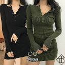 【6時間限定10%OFF!】ワンピース レディース ニットワンピース 秋冬 ロングワンピース 長袖 秋 ニット ワンピース 大きいサイズ ワンピース ひざ丈 大人可愛い 可愛い かわいい おしゃれ 普段使い Vネック セクシー スレンダー ポロ風