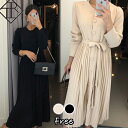 【6時間限定10%OFF!】ワンピース レディース ニットワンピース 秋冬 ロングワンピース 長袖 秋 ニット ワンピース 大きいサイズ ワンピース ひざ丈 大人可愛い 可愛い かわいい おしゃれ 普段使い プリーツ 甘め 清楚 フレア フロントボタン