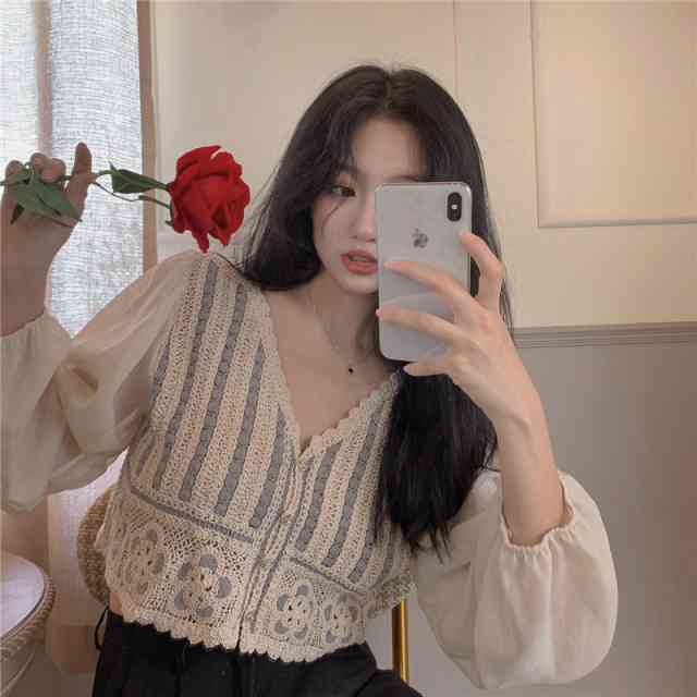 【P9倍!！要エントリー】カットソー レディース Tシャツ 長袖 ロングTシャツ ロンT 大きいサイズ カジュアル 可愛い 大人女子 ゆったり ゆるい 綺麗 シンプル 普段使い お洒落 切り替え シースルー 透け レース ショート丈 ガーリー フェミニン 花柄 10 20