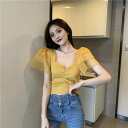 カットソー レディース Tシャツ 半袖 ロンT トップス シンプル 大きいサイズ 春 夏 秋 薄手 ブラウス 袖シースルー ボリューム フォーマル カジュアル ...