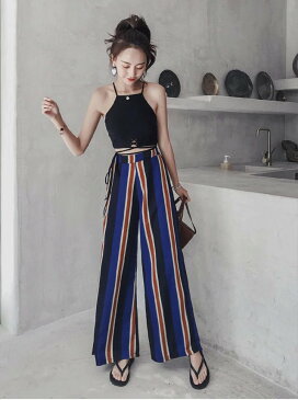 【セール会場で10%クーポン配布中】パンツ レディース 大きいサイズ ゆったり ワイドパンツ レディース 春夏秋冬 ハイウエスト ミディアム丈 ミドル丈 シンプル オフィス ゴム紐 ガウチョ ボトムス 大人可愛い 可愛い おしゃれ 綺麗 キレイめ 上品 足長 マルチカラー