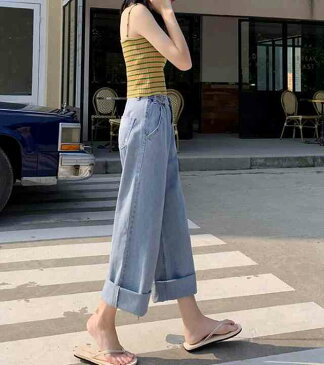 パンツ レディース 大きいサイズ ゆったり きれいめ ワイドパンツ レディース 春夏秋冬 ハイウエスト ミディアム丈 ミドル丈 シンプル オフィス ウエストゴム ガウチョ ロングパンツ ボトムス 大人可愛い 可愛い お洒落 美脚効果 足長 カジュアル ジーンズ ジーパン