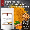 クルクミンエキス95＋ピペリンエキス配合カプセル 500mg×60 カプセル 約60日分  無添加 無農薬栽培 美肌 肝臓 お酒 タバコ 健康 管理 秋 ウコン アーユルヴェーダ サプリメント